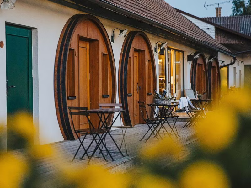 Weinfass-Suite für 2 in Grub an der March / 2 pax