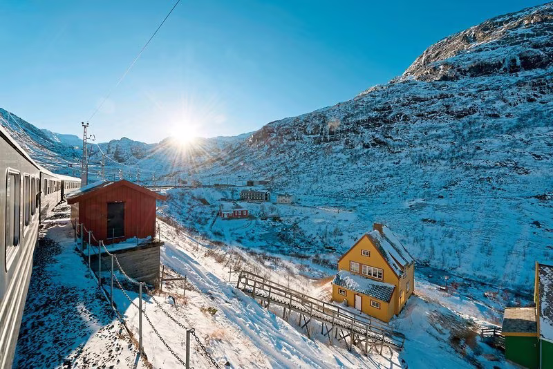 Mit Schiff und Bahn von Oslo nach Bergen im Winter,Winterliche Fjorde und Bergenbahn